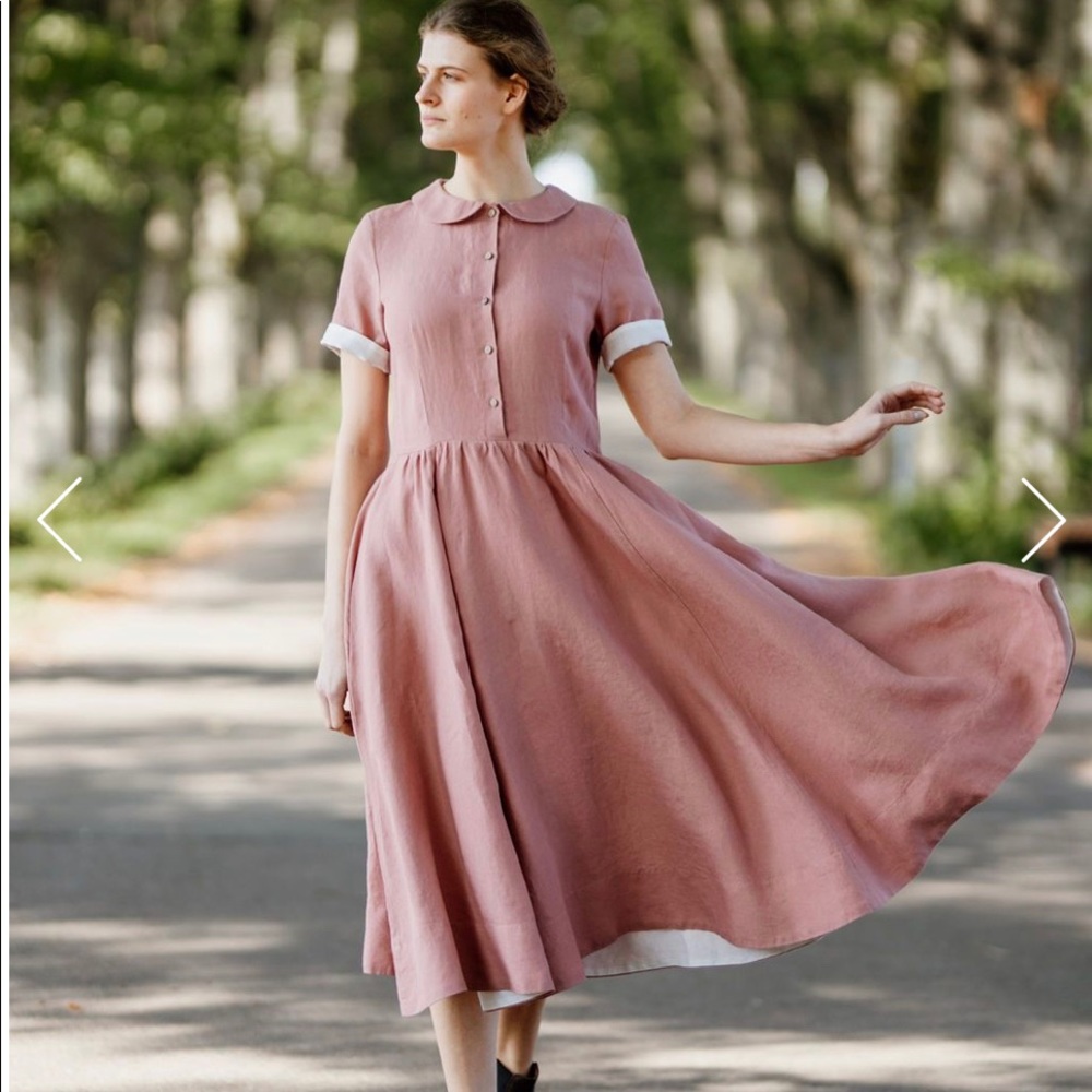 Son De Flor Classic Short Sleeve Dress-Petal Rose